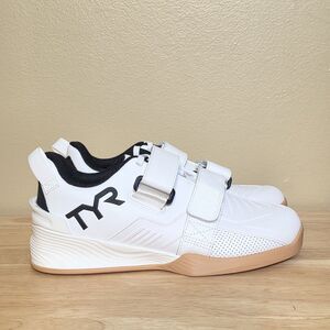 TYR L-2 Lifter Weightlifting Shoes White Gum Black Men's Size 7 Women's 8.5